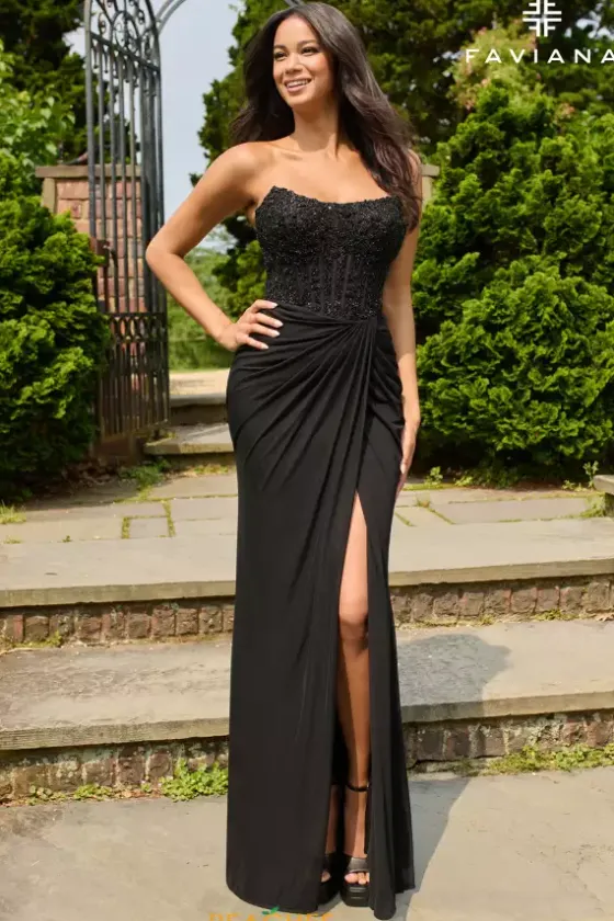 Fitted|Long Dresses^Faviana 11445