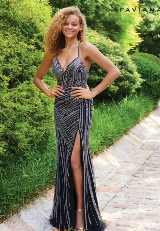 Fitted|Long Dresses^Faviana 11270