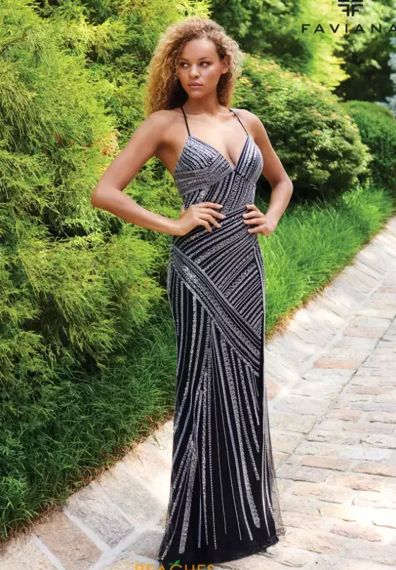 Fitted|Long Dresses^Faviana 11270