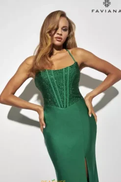 Fitted|Long Dresses^Faviana 11011