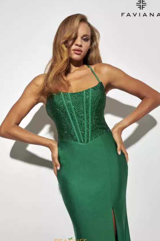 Fitted|Long Dresses^Faviana 11011