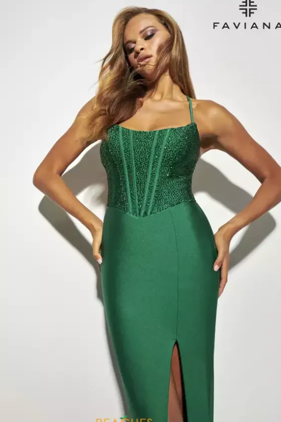 Fitted|Long Dresses^Faviana 11011