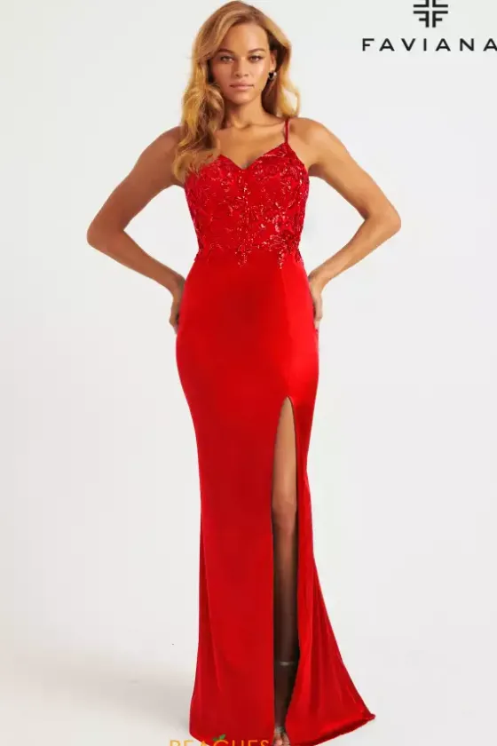 Fitted|Long Dresses^Faviana 11200