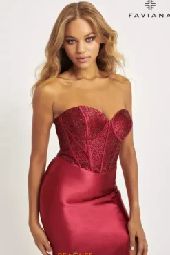 Fitted|Long Dresses^Faviana 11006