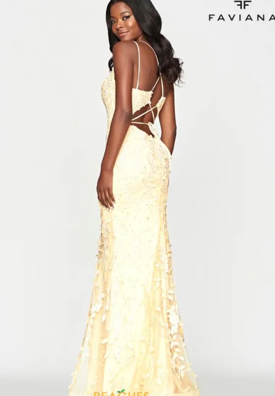 Fitted|Long Dresses^Faviana S10662 Buttercream