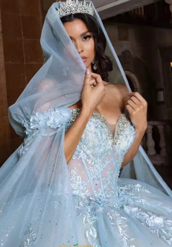 Sweet Sixteen^Rachel Allan Quince Hood/Streamers Only. Dress Not Included.