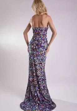 Fitted|Plus Size^Jasz Couture 7964 Black/Multi