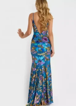 Fitted|Plus Size^Jovani 47655 Blue/Multi