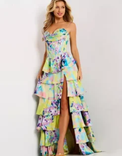 Long Dresses|Plus Sized Dresses^Jovani 47560 Print