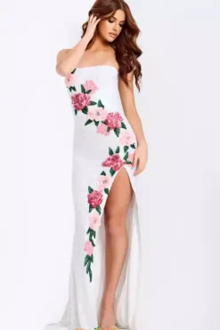 Long Dresses|Plus Sized Dresses^Jovani 46694 White/Multi