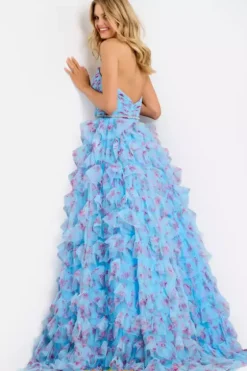 Long Dresses|Plus Sized Dresses^Jovani 47267 Blue/Multi
