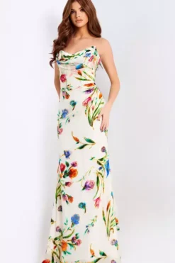 Long Dresses|Plus Sized Dresses^Jovani 47626 Ivory/Multi