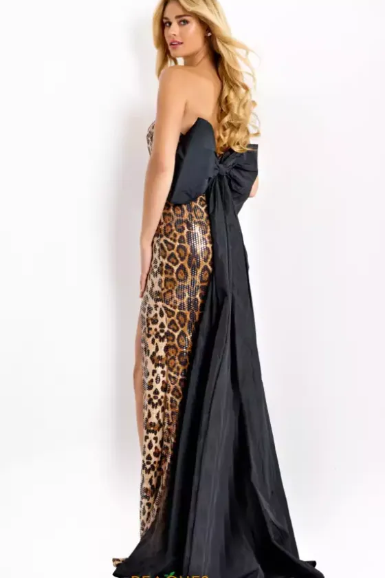 Long Dresses|Plus Sized Dresses^Jovani 48651 Animal Print