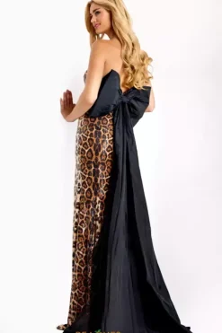 Long Dresses|Plus Sized Dresses^Jovani 48651 Animal Print