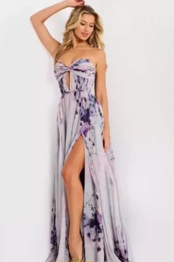 A Line|Plus Size^Jovani 42564 Print