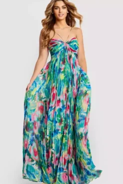 A Line|Plus Size^Jovani 42558 Print