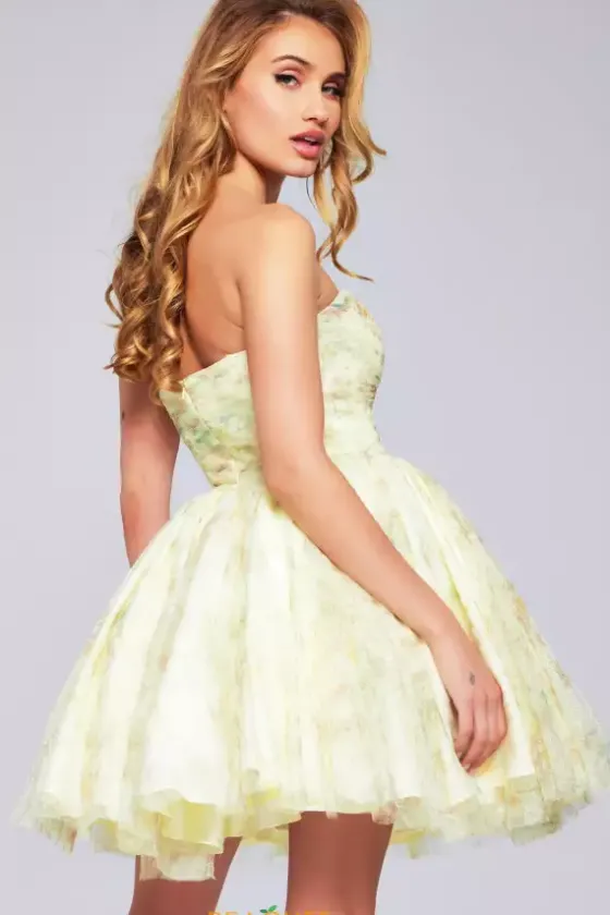 8Th Grade Dance|Plus Size Homecoming Dresses^Jovani Short 40374 Light Yellow