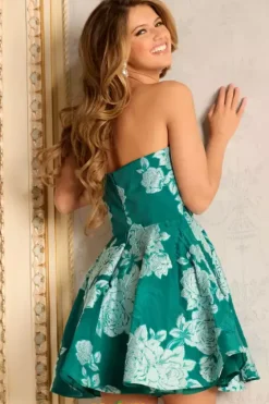 Bat Mitzvah|8Th Grade Dance^Jovani Short 45722 Dark Green