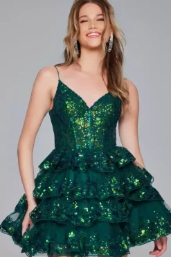 Bat Mitzvah|8Th Grade Dance^Jovani Short 40382 Emerald