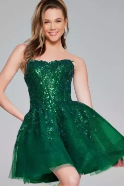 Bat Mitzvah|8Th Grade Dance^Jovani Short 40385 Emerald