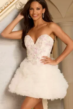 Bat Mitzvah|8Th Grade Dance^Jovani Short 45637 White
