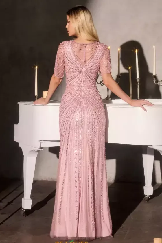 Plus Size|Fitted^Ladivine by Cinderella La Divine by Cinderella CR887 Dusty Rose