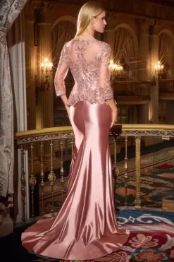 Quince Guest Dresses|Wedding Guest^Ladivine by Cinderella La Divine by Cinderella CD720 Dusty Rose