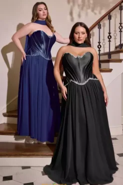 Quince Guest Dresses|Plus Size^Ladivine by Cinderella La Divine by Cinderella CD668C