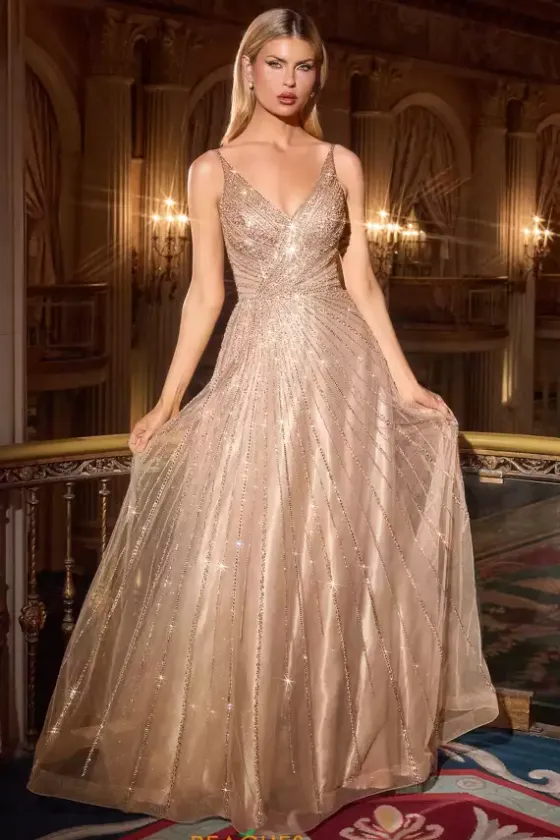 Long Dresses|Plus Sized Dresses^Ladivine by Cinderella La Divine by Cinderella CC474 Mocha Gold