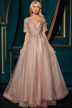 Long Dresses|Plus Sized Dresses^Ladivine by Cinderella La Divine by Cinderella CD726 Mocha