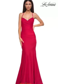 Fitted|Long Dresses^La Femme 32918