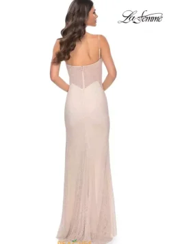 Fitted|Long Dresses^La Femme 32408