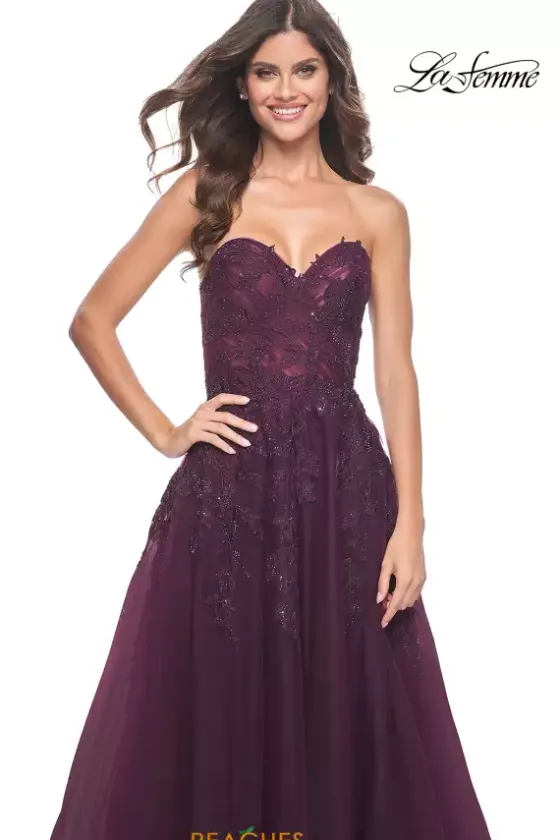 Long Dresses|Plus Sized Dresses^La Femme 32304