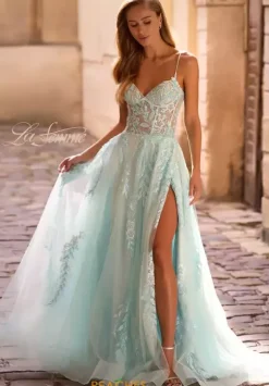Long Dresses|Pageant^La Femme 32810 Light Blue