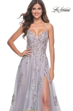 Sweet Sixteen|Long Dresses^La Femme 32200 Lavender/Gray
