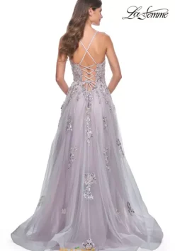 Sweet Sixteen|Long Dresses^La Femme 32200 Lavender/Gray