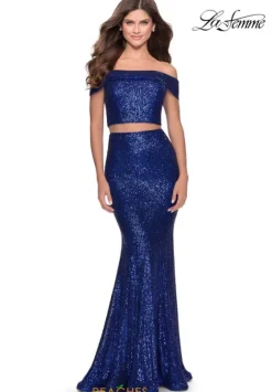 Fitted|Long Dresses^La Femme 28425