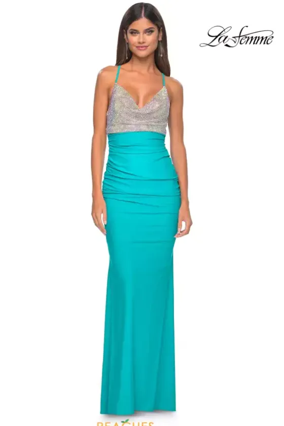 Fitted|Long Dresses^La Femme 32320