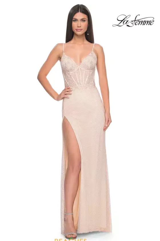 Fitted|Long Dresses^La Femme 32236
