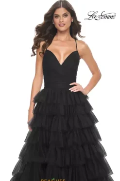 Long Dresses|Plus Sized Dresses^La Femme 32086