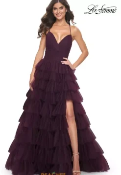 Long Dresses|Plus Sized Dresses^La Femme 32086