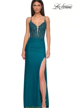 Fitted|Long Dresses^La Femme 33001