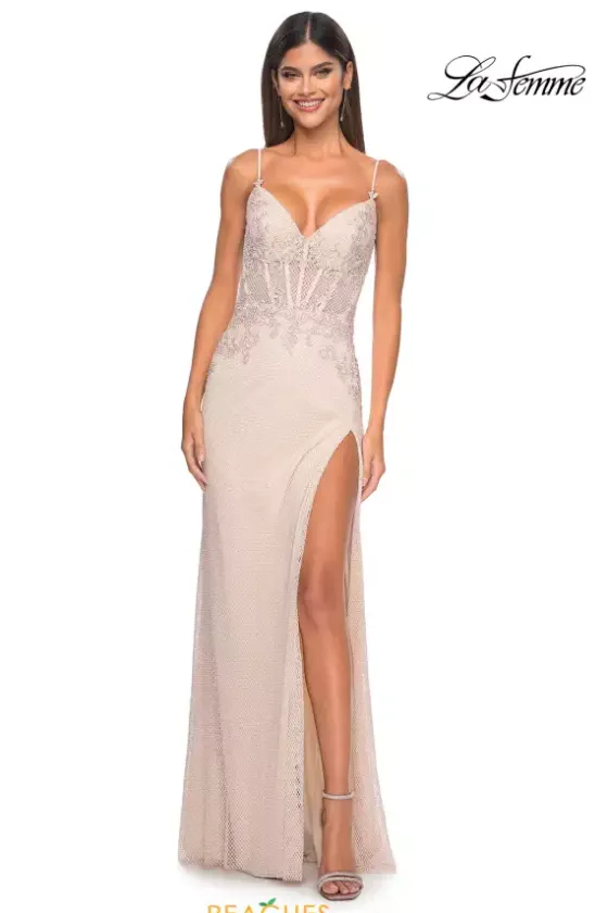 Fitted|Long Dresses^La Femme 32292