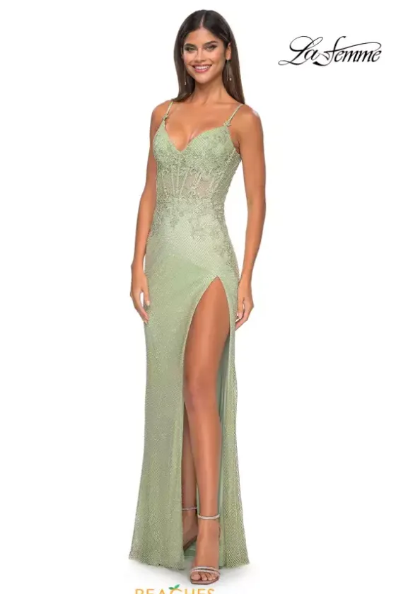 Fitted|Long Dresses^La Femme 32292