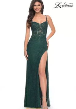 Fitted|Long Dresses^La Femme 32409