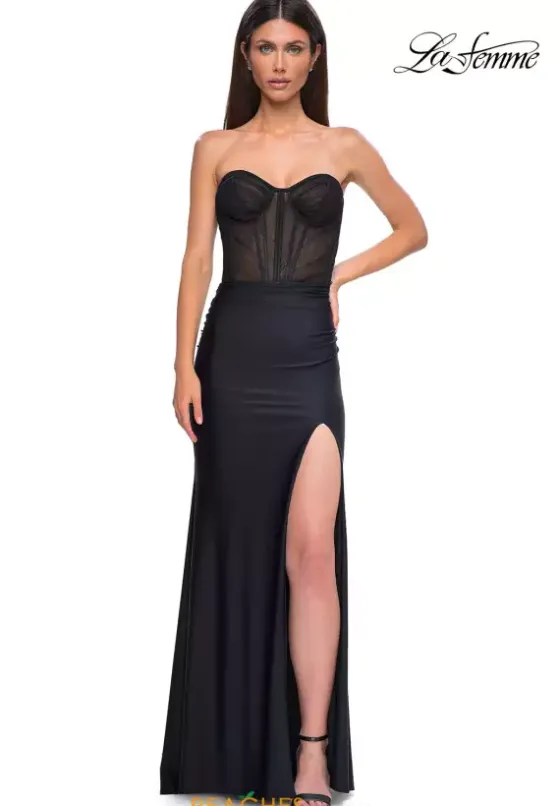 Fitted|Long Dresses^La Femme 32971