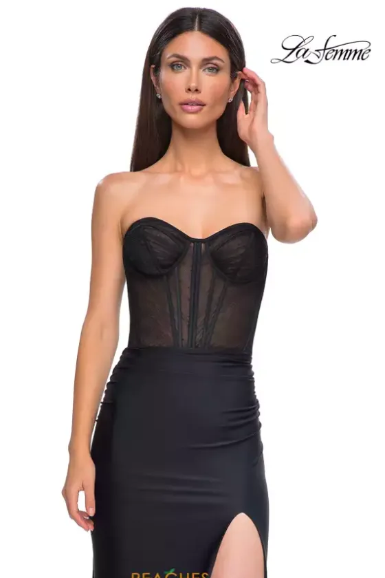 Fitted|Long Dresses^La Femme 32971