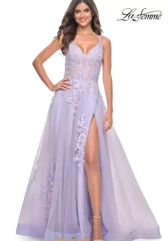 Long Dresses|Plus Sized Dresses^La Femme 31939