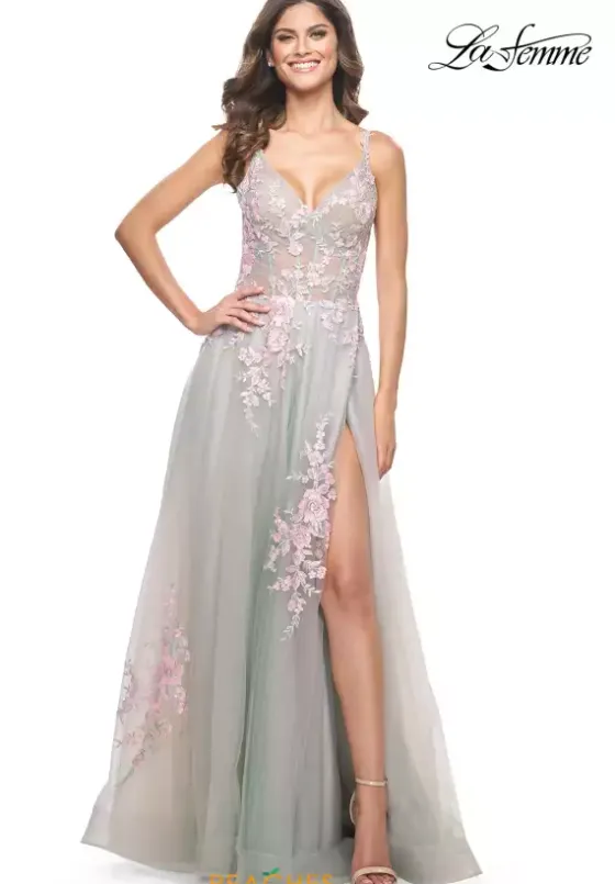 Long Dresses|Plus Sized Dresses^La Femme 31939