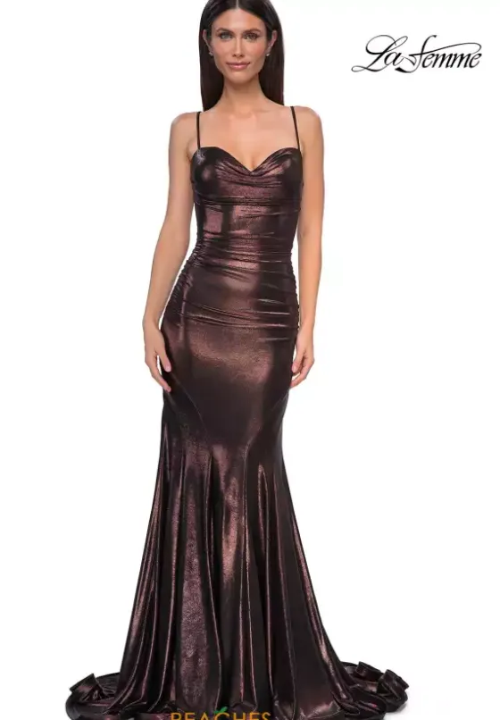 Fitted|Long Dresses^La Femme 32897
